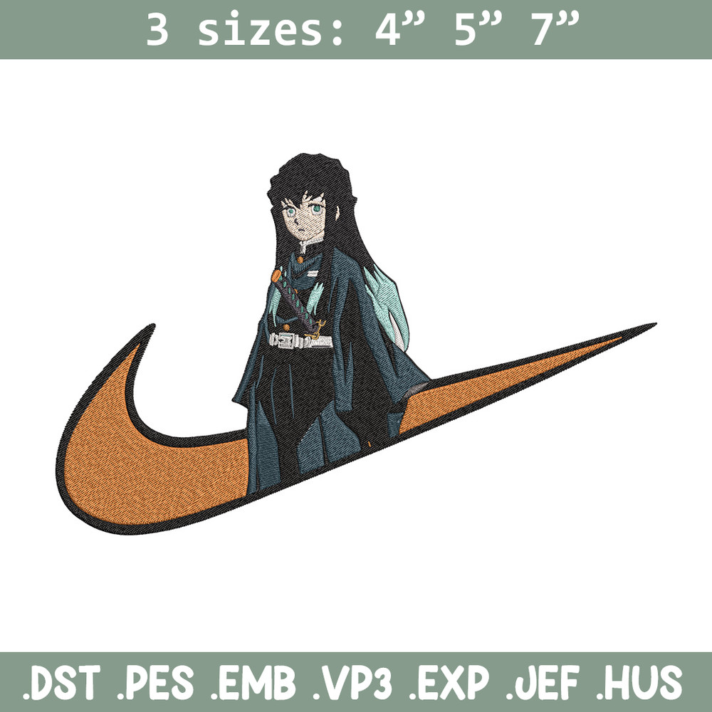 Muichirou Embroidery Design, Demon slayer Embroidery, Embroidery File, Nike Embroidery, Anime shirt, Digital download.jpg