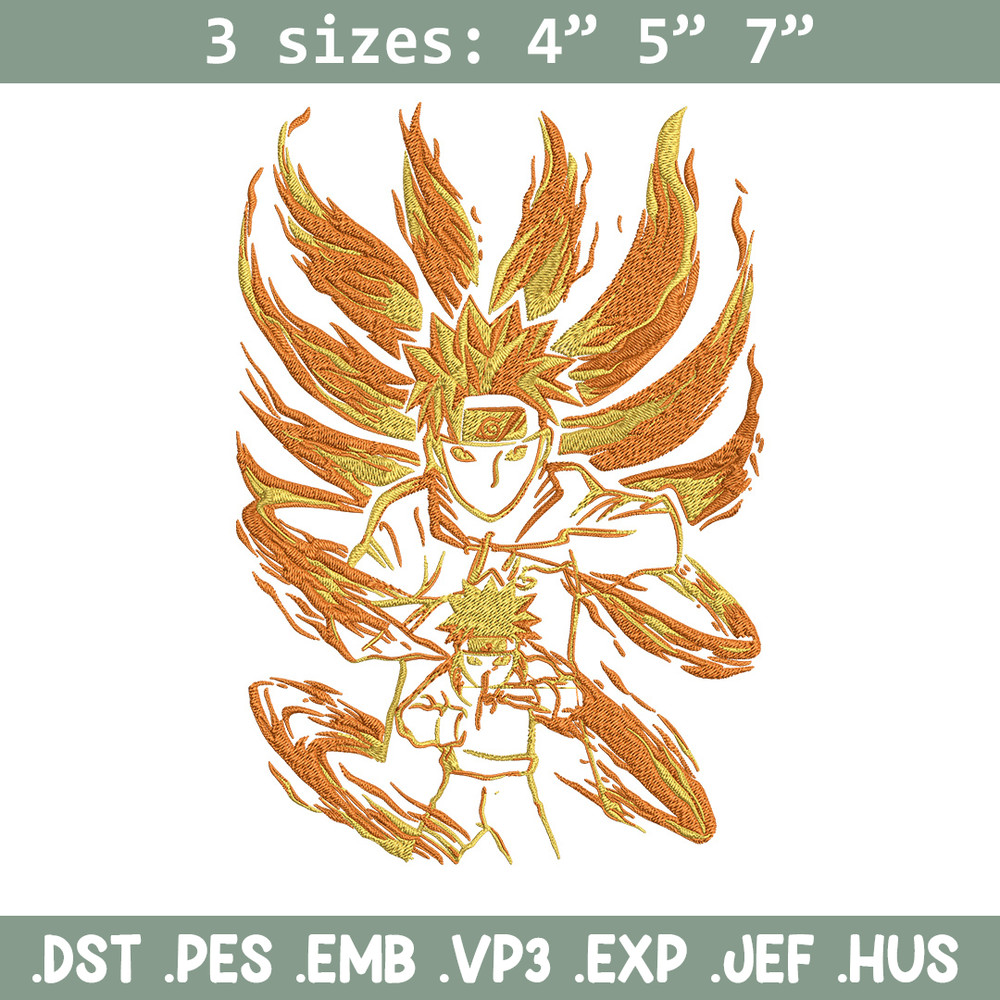 Naruto kyuubi Embroidery Design, Naruto Embroidery, Embroidery File, Anime Embroidery, Anime shirt, Digital download.jpg