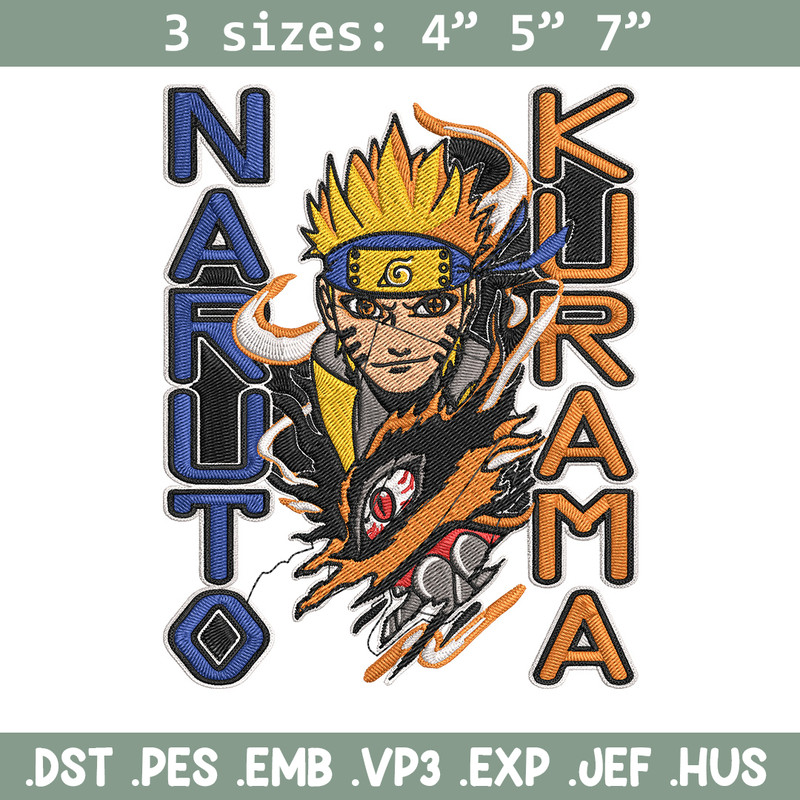 Naruto Poster Embroidery Design, Naruto Embroidery, Embroidery File, Anime Embroidery, Anime shirt,Digital download..jpg