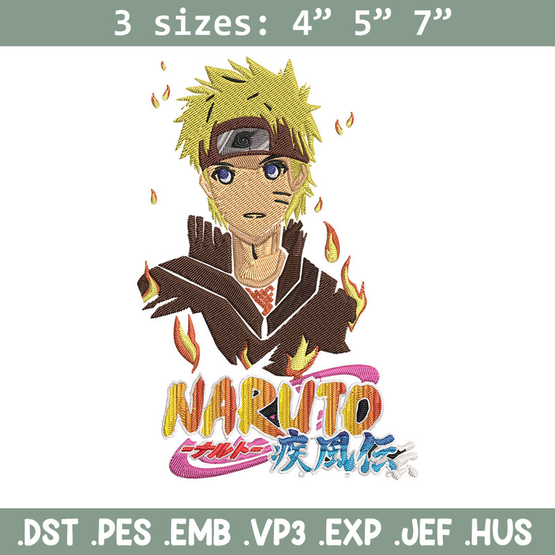 Naruto Poster Embroidery Design, Naruto Embroidery, Embroidery File, Anime Embroidery, Anime shirt,Digital download.jpg