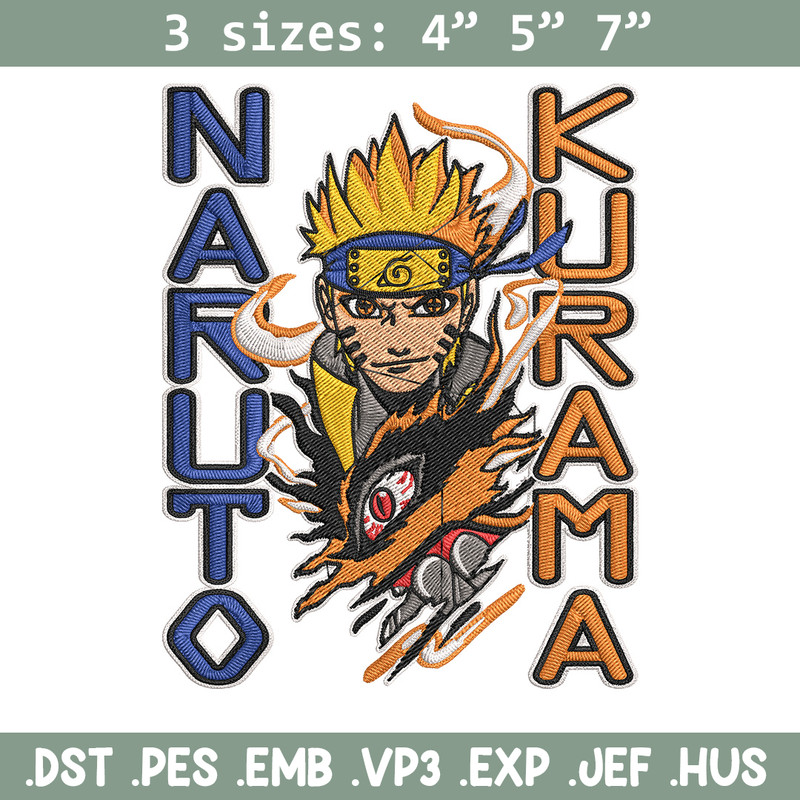 Naruto Poster Embroidery Design, Naruto Embroidery, Embroidery File, Anime Embroidery,Anime shirt, Digital download.jpg