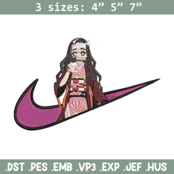 nezuko x nike embroidery design, demon slayer embroidery,embroidery file, nike embroidery, anime shirt, digital download