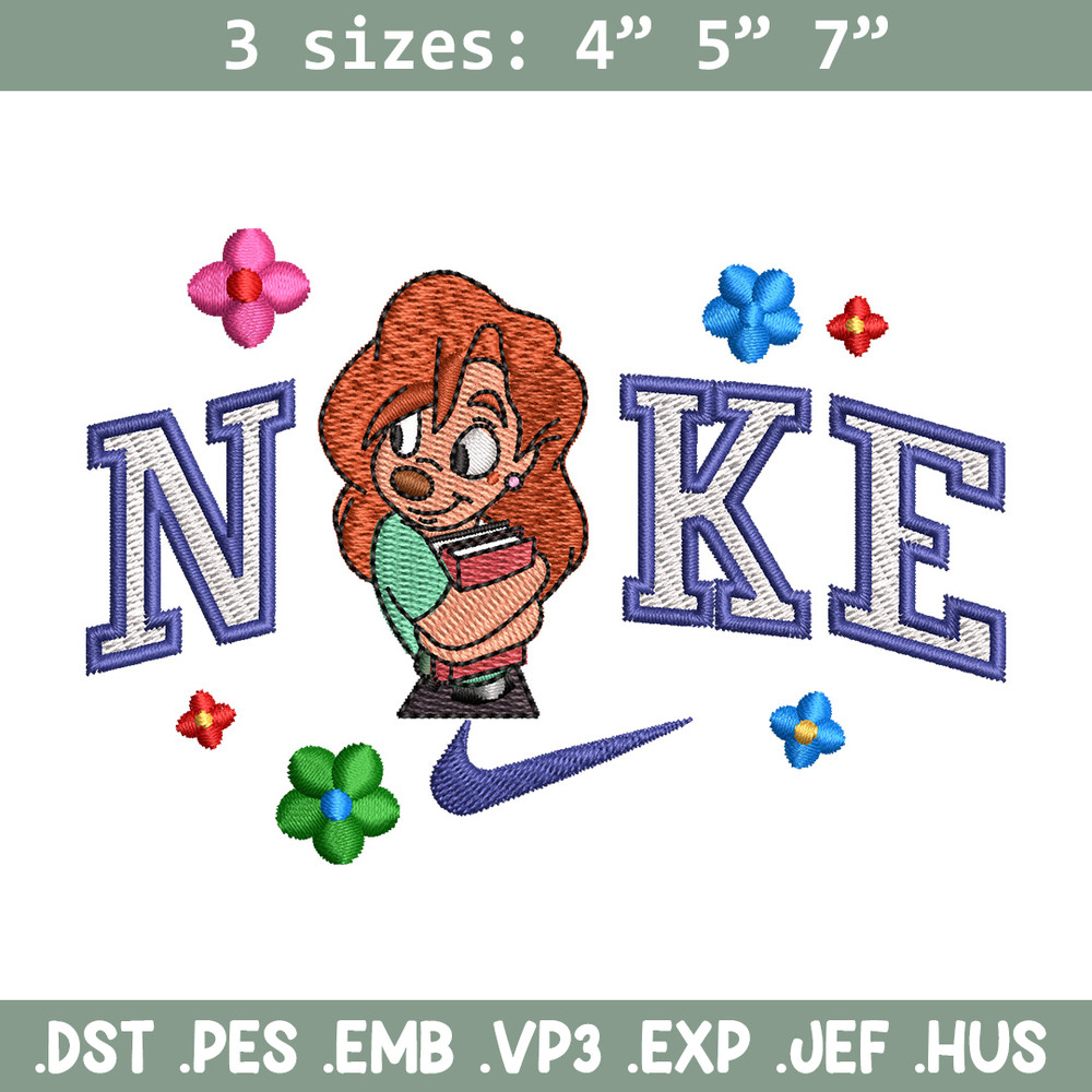 Nike flower girl embroidery design, Nike embroidery, Nike design, Embroidery shirt, Embroidery file,Digital download.jpg