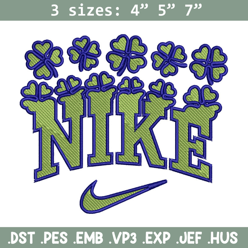 Nike flower green embroidery design, Flower embroidery, Nike design, Embroidery shirt, Embroidery file, Digital download.jpg