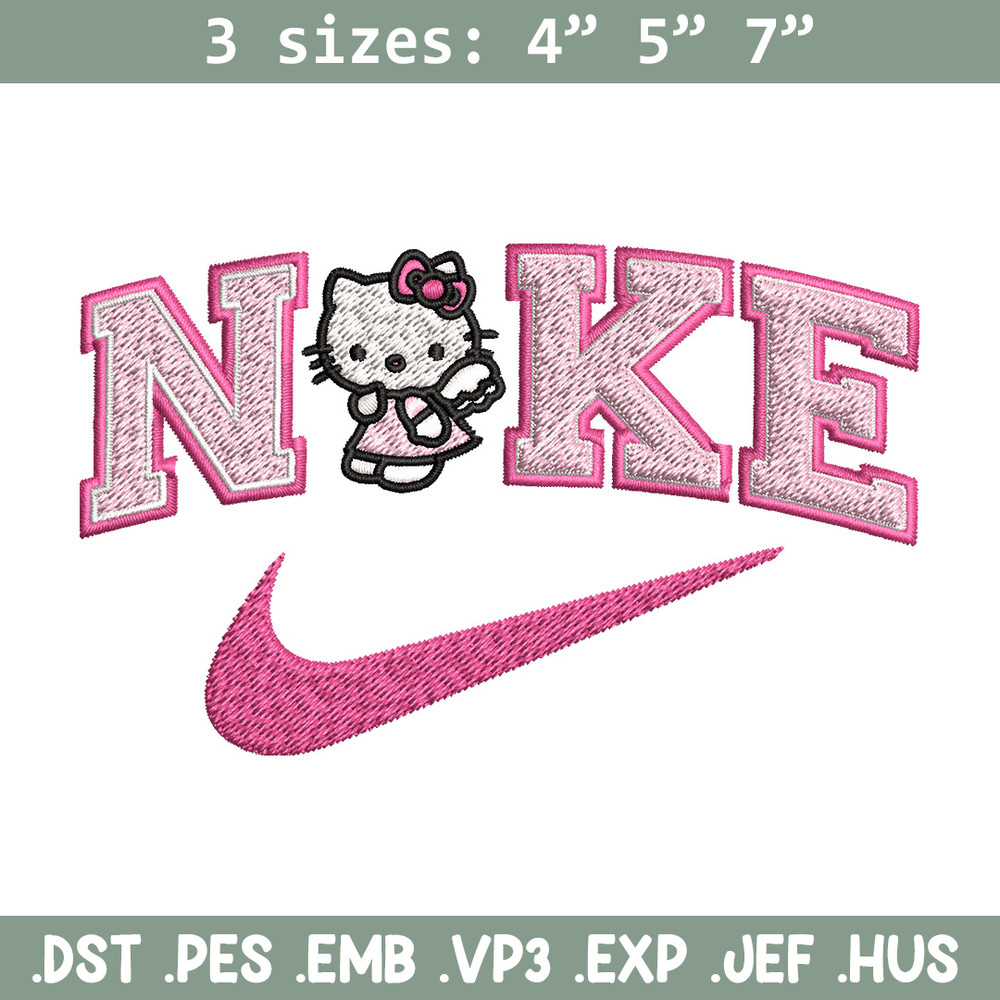 Nike kitty Embroidery Design, Hello kitty Embroidery, Nike Embroidery, Embroidery File, Logo shirt, Digital download.jpg