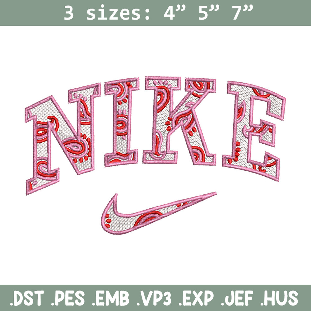 Nike pink embroidery design, Nike embroidery, Emb design, Embroidery shirt, Embroidery file, Digital download.jpg