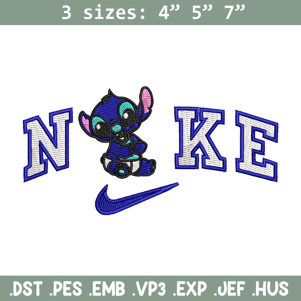 Nike stitch baby embroidery design, Stitch embroidery, Nike design, Embroidery file,Embroidery shirt, Digital download.jpg