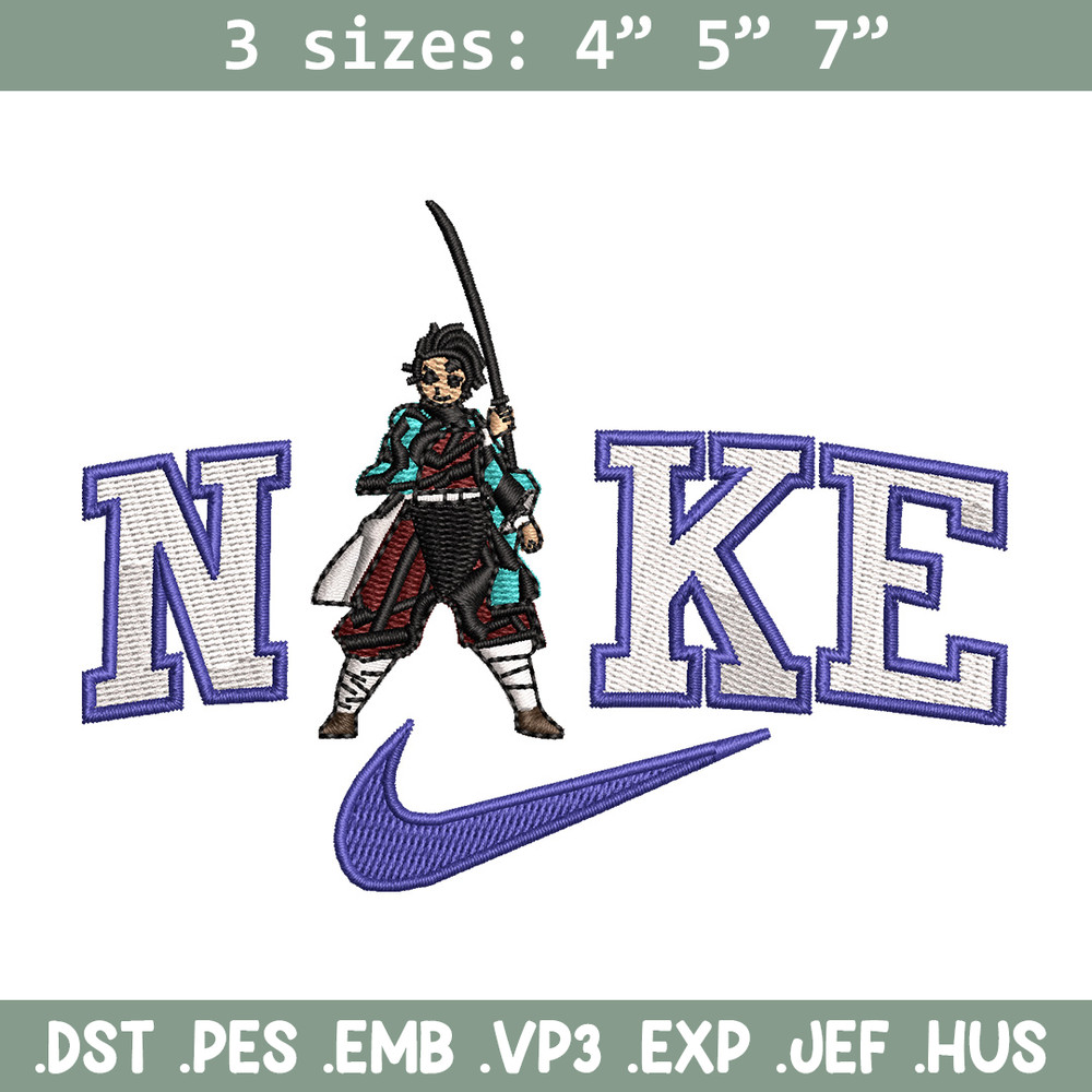 Nike tanjiro embroidery design, Tanjiro embroidery, Nike design, Embroidery shirt, Embroidery file, Digital download.jpg