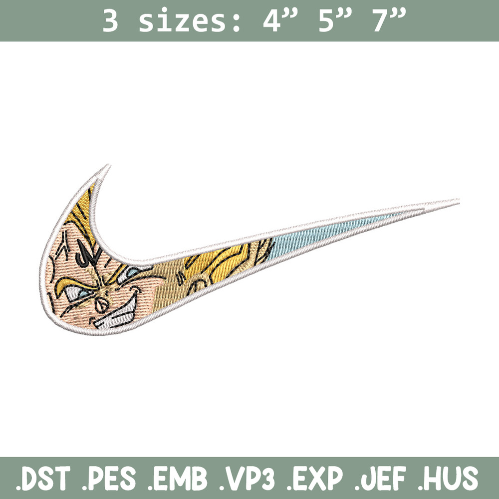 Nike vegeta embroidery design, Dragonball embroidery, Nike design, Embroidery shirt, Embroidery file, Digital download.jpg