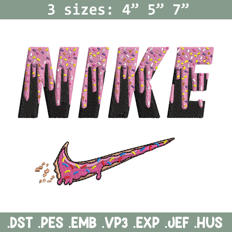 Nike x donnut embroidery design, Donut embroidery, Nike design, Embroidery shirt, Embroidery file, Digital download.jpg