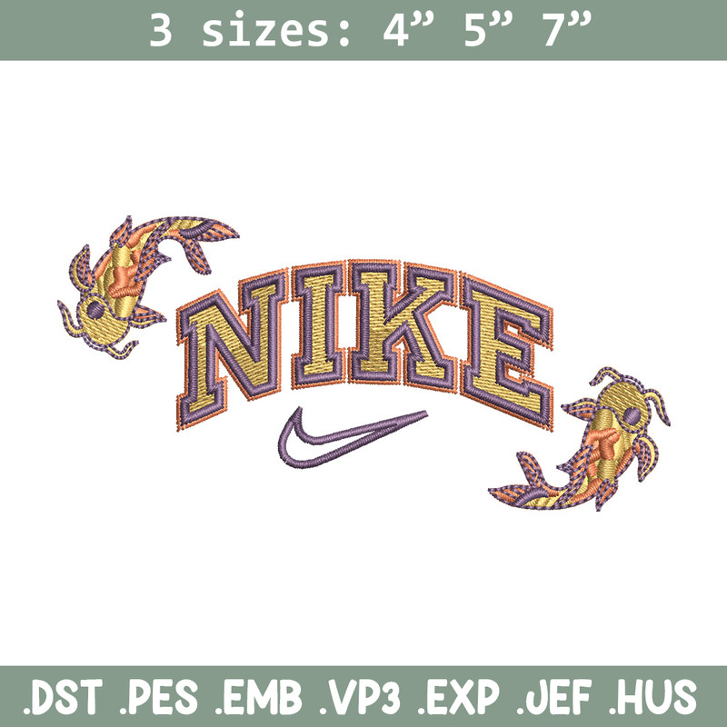 Nike x fish embroidery design, Fish embroidery, Nike design, Embroidery shirt, Embroidery file,Digital download.jpg