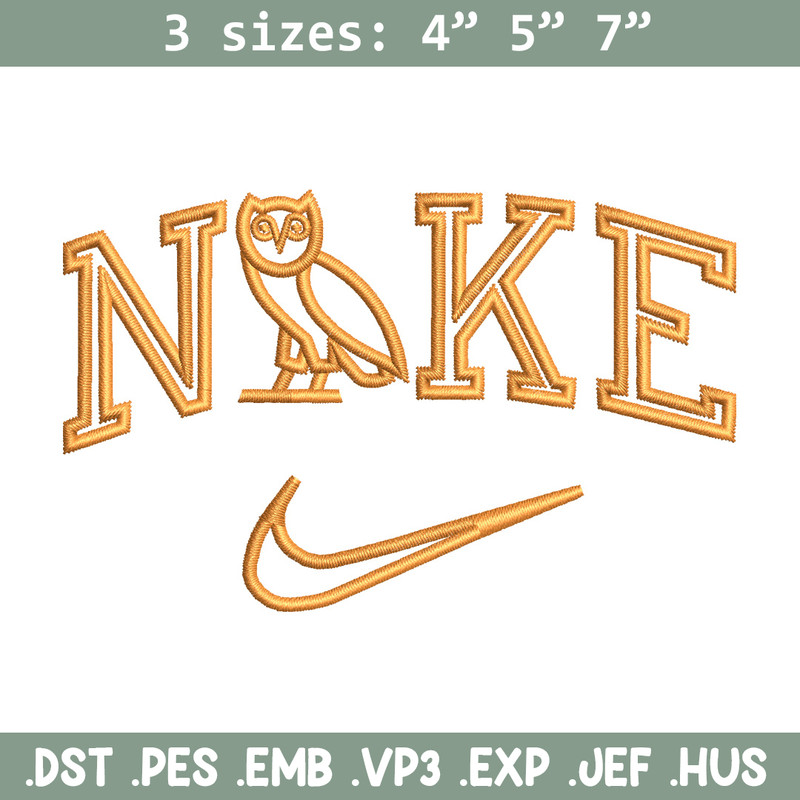 Nike x owl embroidery design, Owl embroidery, Nike design, Embroidery file, Embroidery shirt, Digital download.jpg
