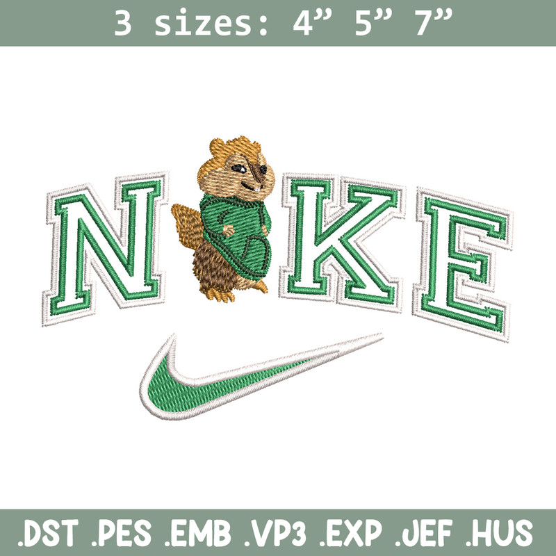 Nike x squirrel embroidery design, squirrel embroidery, Nike design, Embroidery shirt, Embroidery file,Digital download.jpg