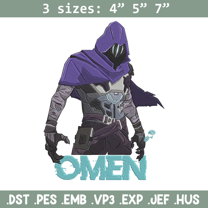 Omen poster Embroidery Design, Valorant Embroidery, Embroidery File, Anime Embroidery, Anime shirt, Digital download.jpg