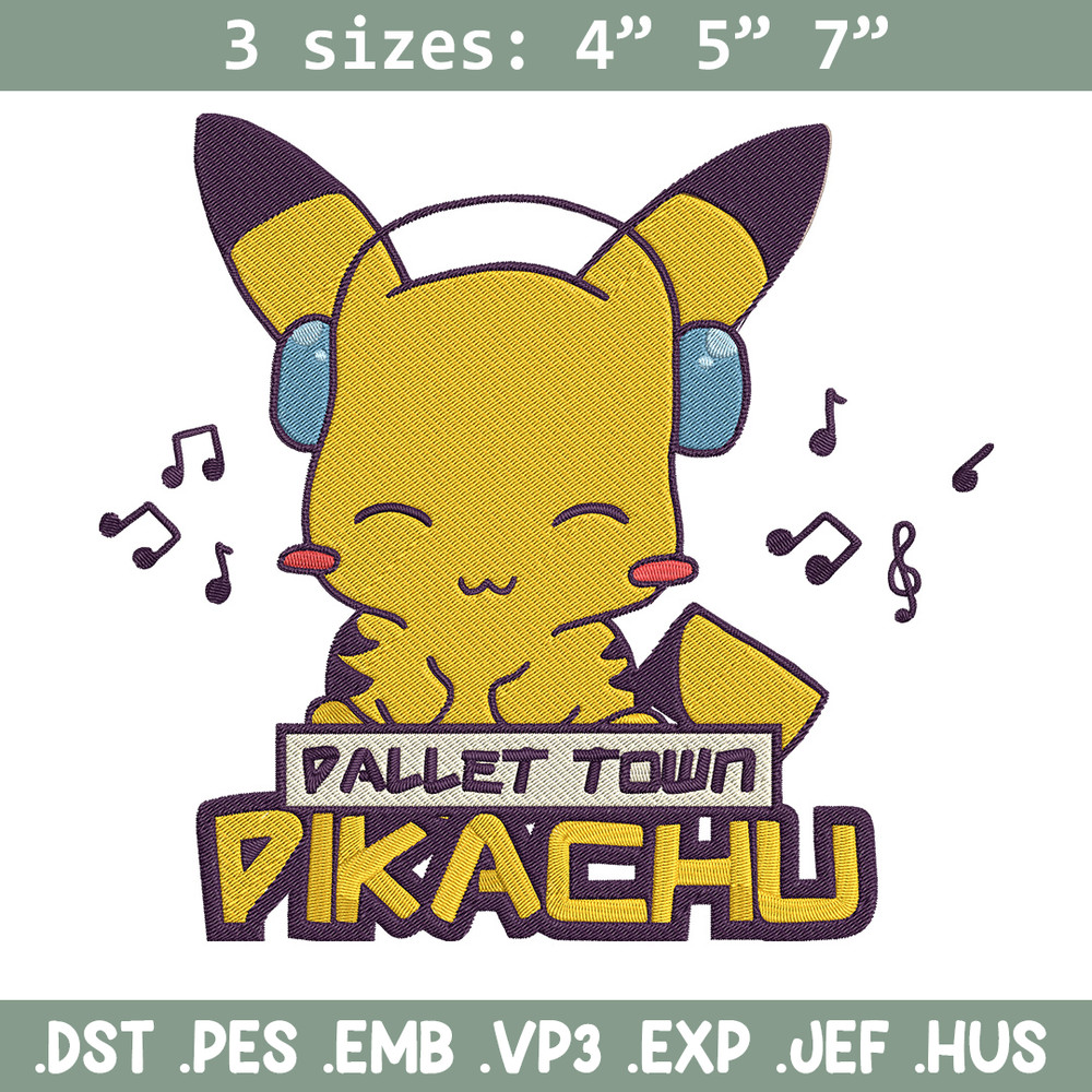 Pikachu cute Embroidery Design, Pokemon Embroidery, Embroidery File, Anime Embroidery, Anime shirt, Digital download.jpg