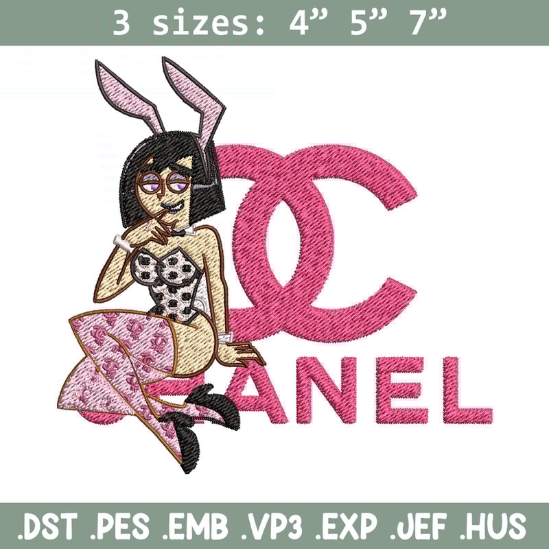 Pink bunny girl Embroidery Design, Gucci Embroidery, Brand Embroidery, Embroidery File, Logo shirt, Digital download.jpg