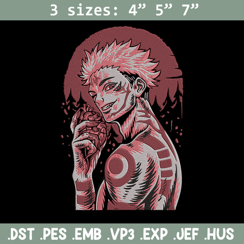 Ryomen Sukuna Embroidery Design, Jujutsu Embroidery,Embroidery File, Anime Embroidery, Anime shirt, Digital download.jpg