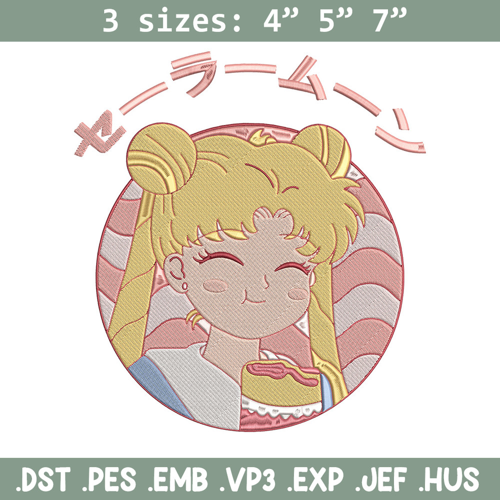 Sailor chibi Embroidery Design,Sailor moon Embroidery, Embroidery File, Anime Embroidery, Anime shirt, Digital download.jpg