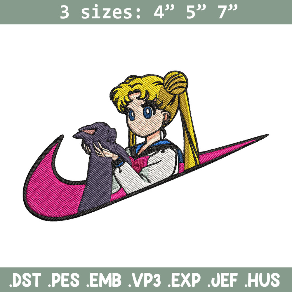 Sailor Moon Embroidery Design, Sailor Moon Embroidery, Embroidery File, Nike Embroidery, Anime shirt, Digital download..jpg