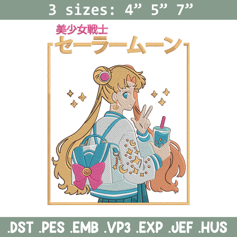 Sailor moon Embroidery Design,Sailor moon Embroidery, Embroidery File, Anime Embroidery, Anime shirt, Digital download.jpg