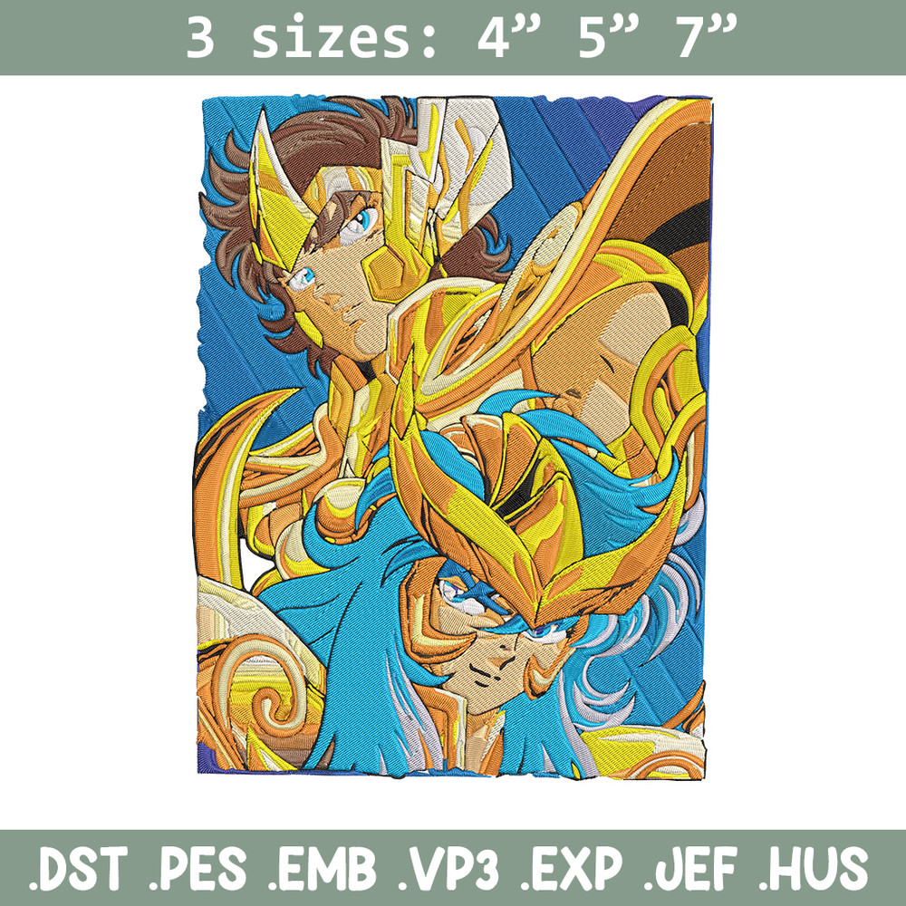 Saint Seiya Embroidery Design, Saint Seiya Embroidery, Embroidery File, Anime Embroidery, Anime shirt, Digital download.jpg