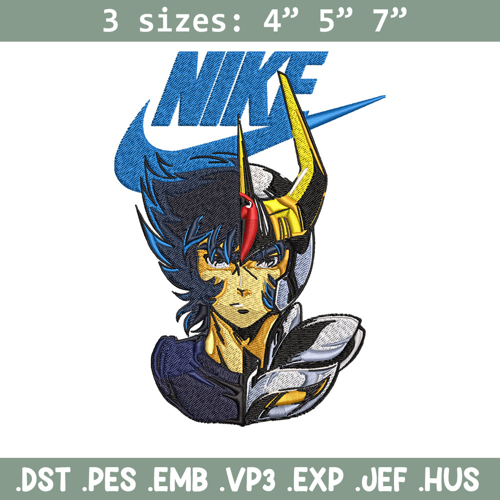 Saint seiya Nike Embroidery design, saint seiya Nike Embroidery, Nike design, Embroidery file, Instant download..jpg