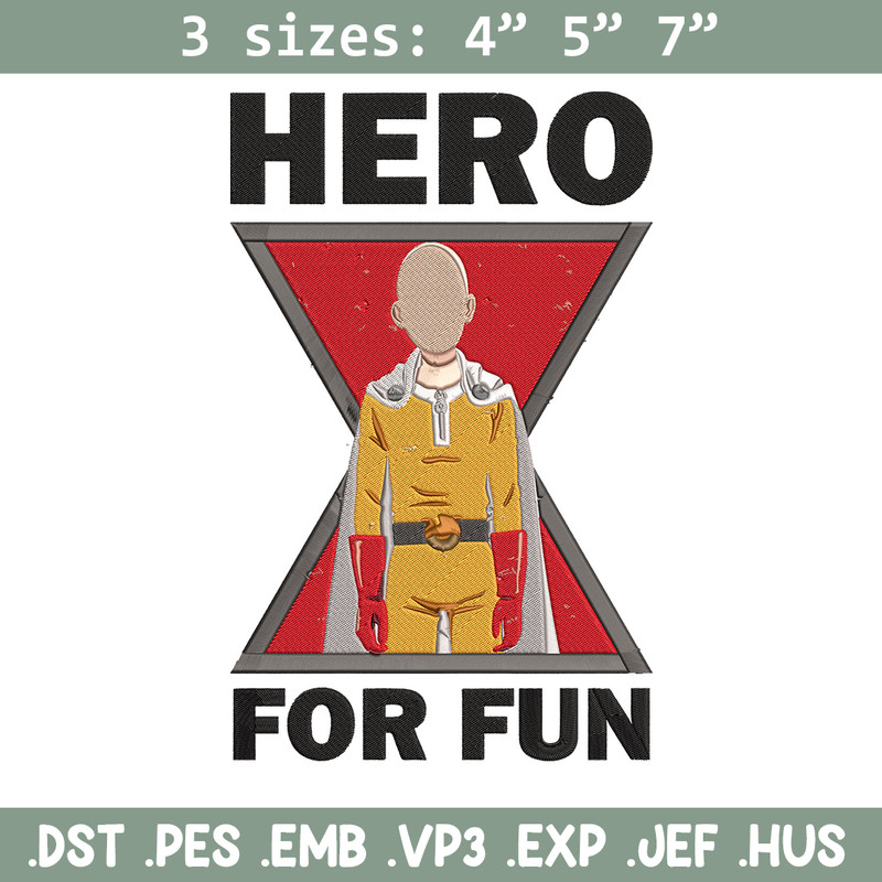 Saitama hero Embroidery Design, One punch man Embroidery, Embroidery File,Anime Embroidery,Anime shirt,Digital download.jpg