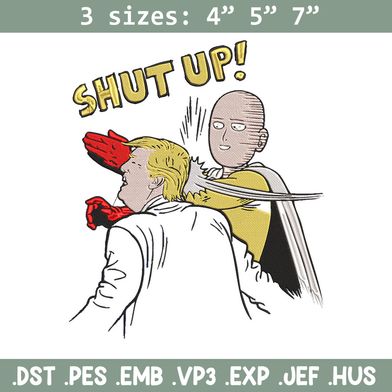 Saitama meme Embroidery Design, One punch man Embroidery, Embroidery File, Anime Embroidery,Anime shirt,Digital download.jpg