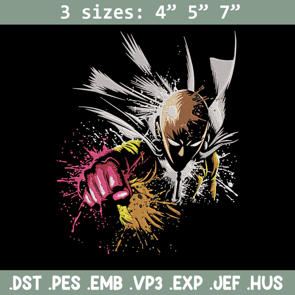 Saitama punch Embroidery Design, One punch man Embroidery,Embroidery File, Anime Embroidery,Anime shirt,Digital download.jpg