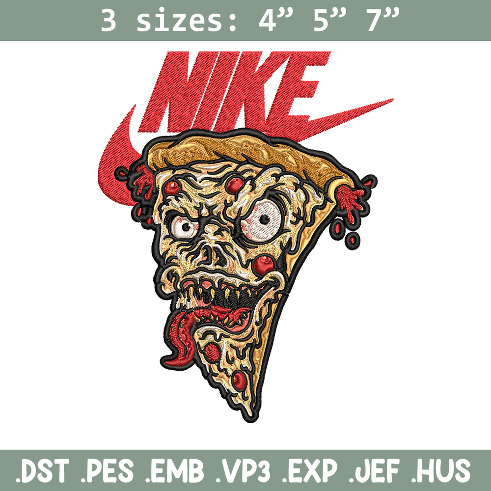Scary Monster Pizza Nike Embroidery design, Monster Pizza Embroidery, Nike design, Embroidery file, Instant download..jpg