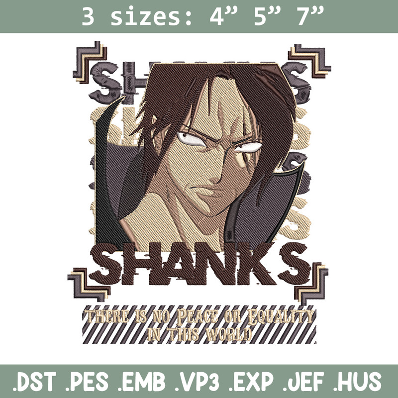 Shanks poster Embroidery Design, One piece Embroidery, Embroidery File, Anime Embroidery, Anime shirt, Digital download..jpg