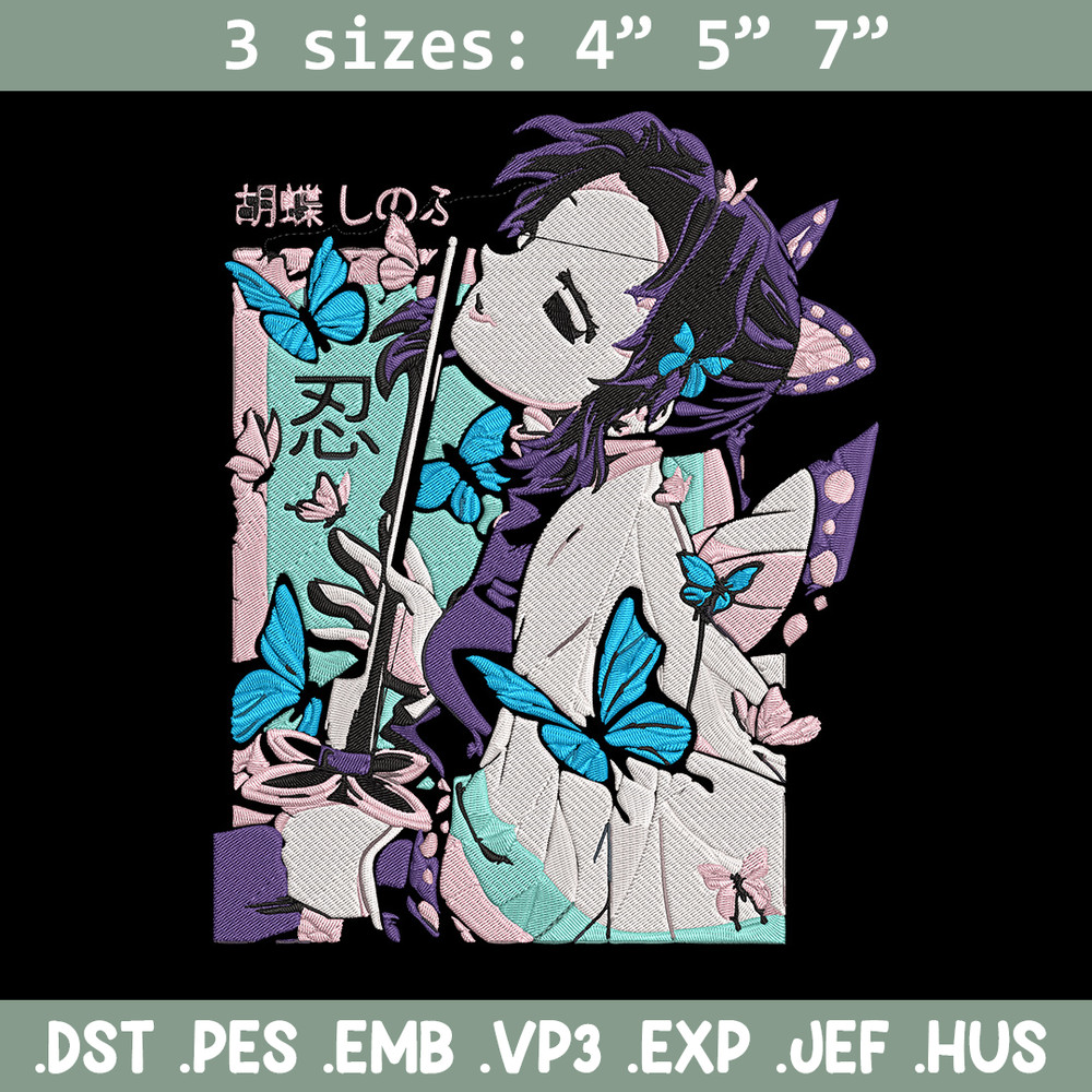 Shinobu poster Embroidery Design, Demon slayer Embroidery,Embroidery File, Anime Embroidery,Anime shirt,Digital download.jpg