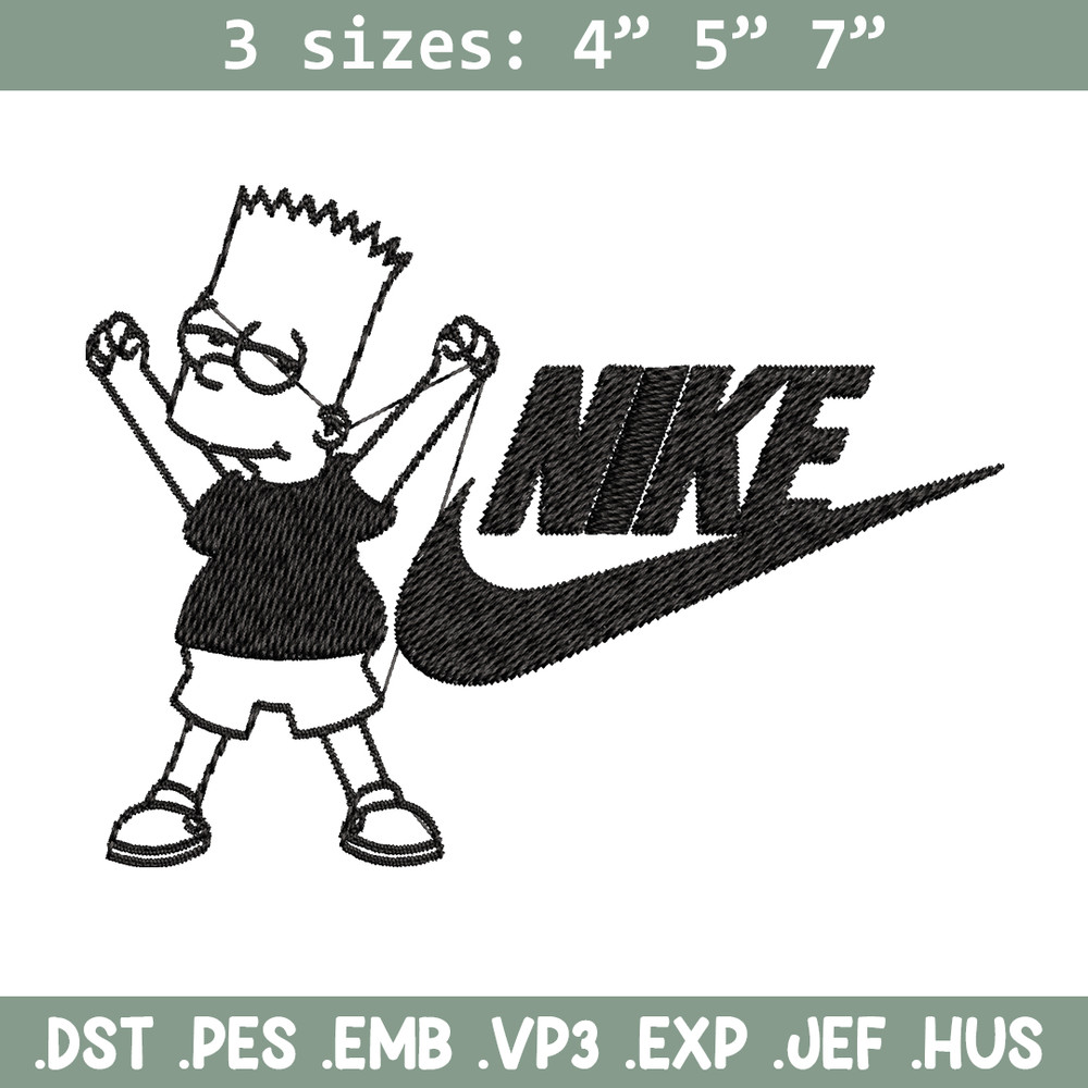 Simpson Nike Embroidery design, Simpson cartoon Embroidery, Nike design, Embroidery file, logo shirt, Instant download..jpg