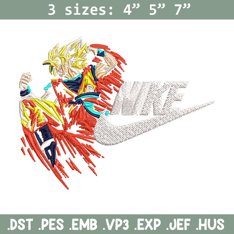 Son Goku Nike Embroidery design, Dragon ball Embroidery, Nike design, anime shirt, Embroidery file, Instant download..jpg