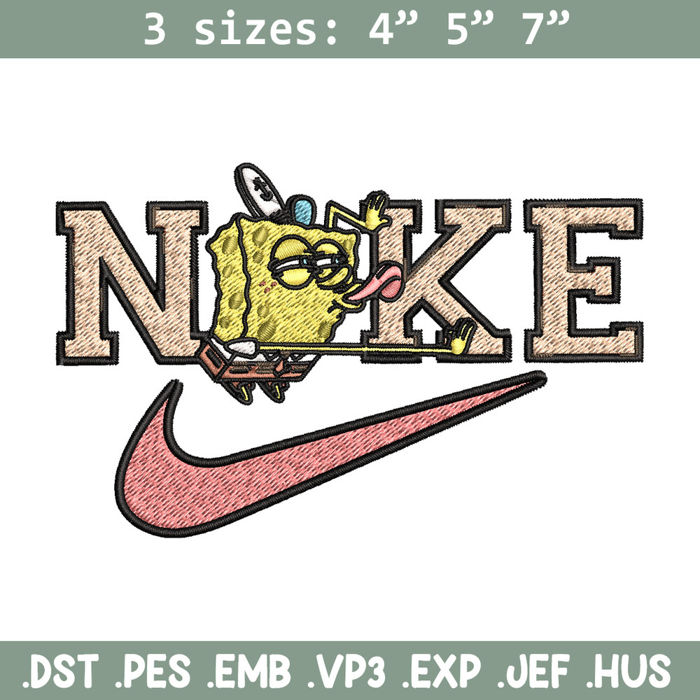 Spongebob x nike Embroidery Design, Nike Embroidery, Brand Embroidery, Embroidery File, Logo shirt, Digital download.jpg