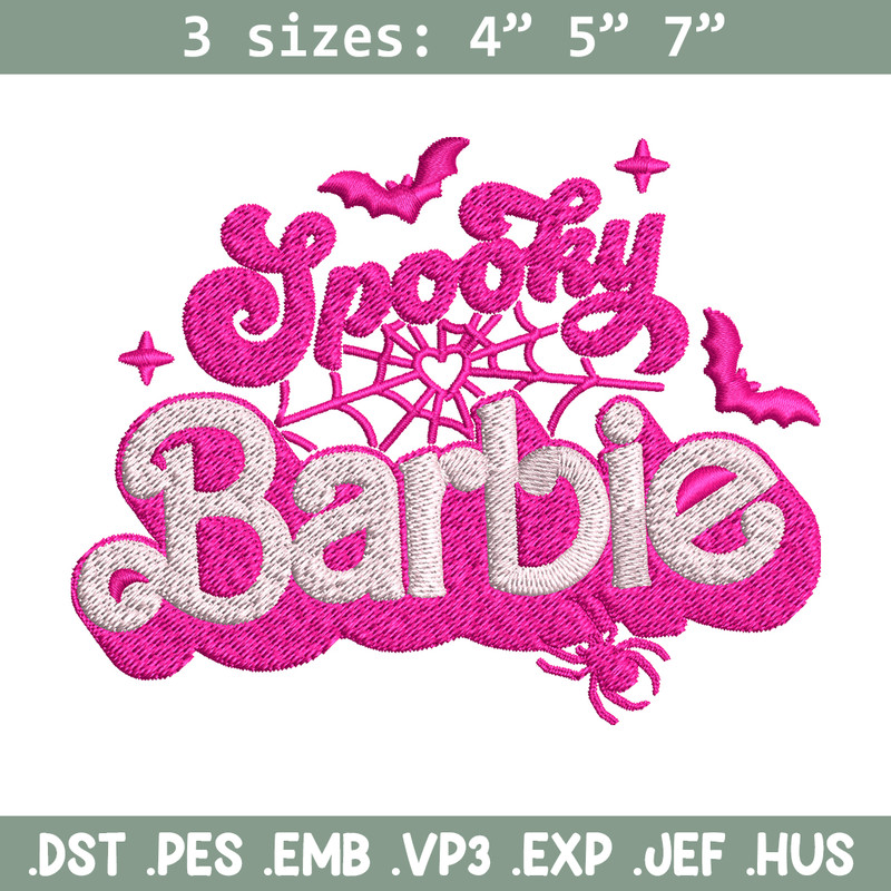 Spooky Barbie Embroidery design, Spooky Barbie Embroidery, Embroidery File, logo design, logo shirt, Digital download..jpg
