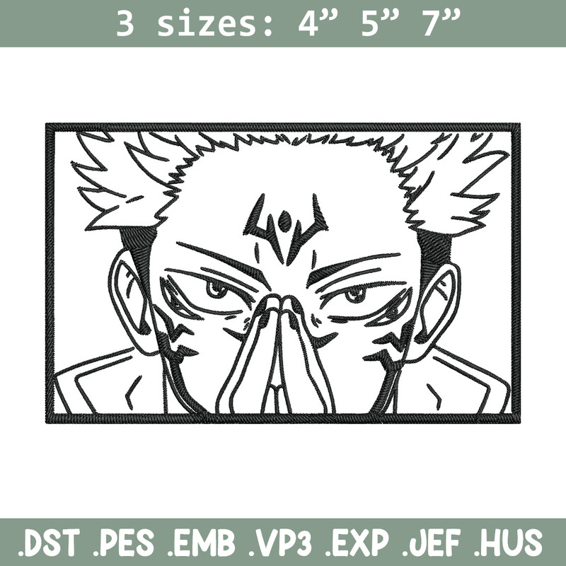 Sukuna box Embroidery Design, Jujutsu Embroidery, Embroidery File, Anime Embroidery, Anime shirt, Digital download.jpg
