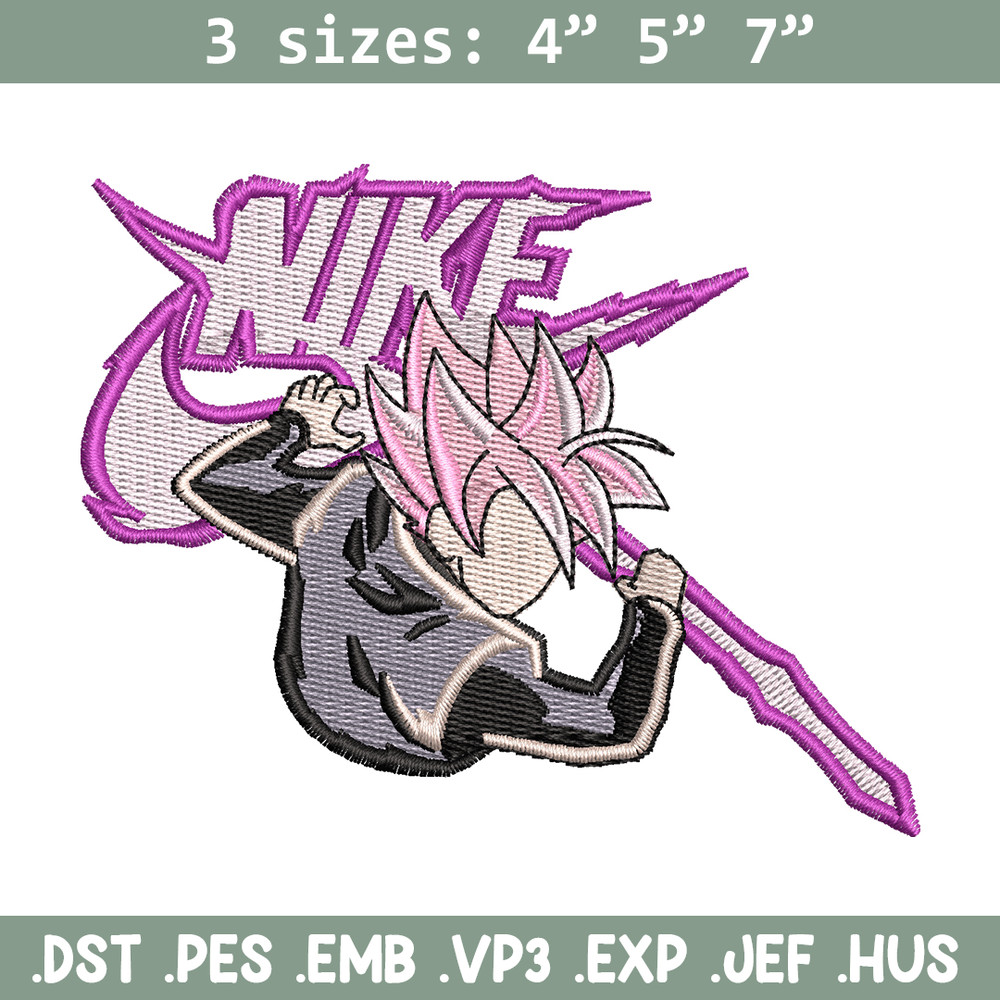 Super Saiyan rose embroidery design, Dragon ball embroidery, Nike design, anime design, anime shirt, Digital download.jpg