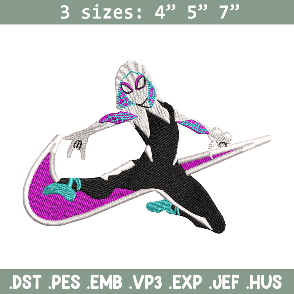 Superhero Nike embroidery design, Nike Spiderwen embroidery, Nike design, movie design, logo shirt, Digital download.jpg