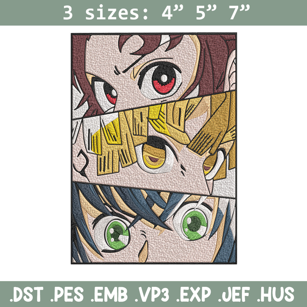 Tanjiro friends Embroidery Design, Demon slayer Embroidery,Embroidery File,Anime Embroidery,Anime shirt,Digital download.jpg
