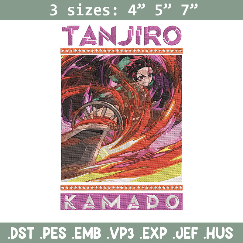 Tanjiro kamado Embroidery Design, Demon slayer Embroidery,Embroidery File,Anime Embroidery, Anime shirt,Digital download.jpg