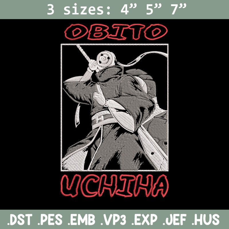 Uchiha Obito Embroidery Design, Naruto Embroidery, Embroidery File, Anime Embroidery,Anime shirt, Digital download.jpg