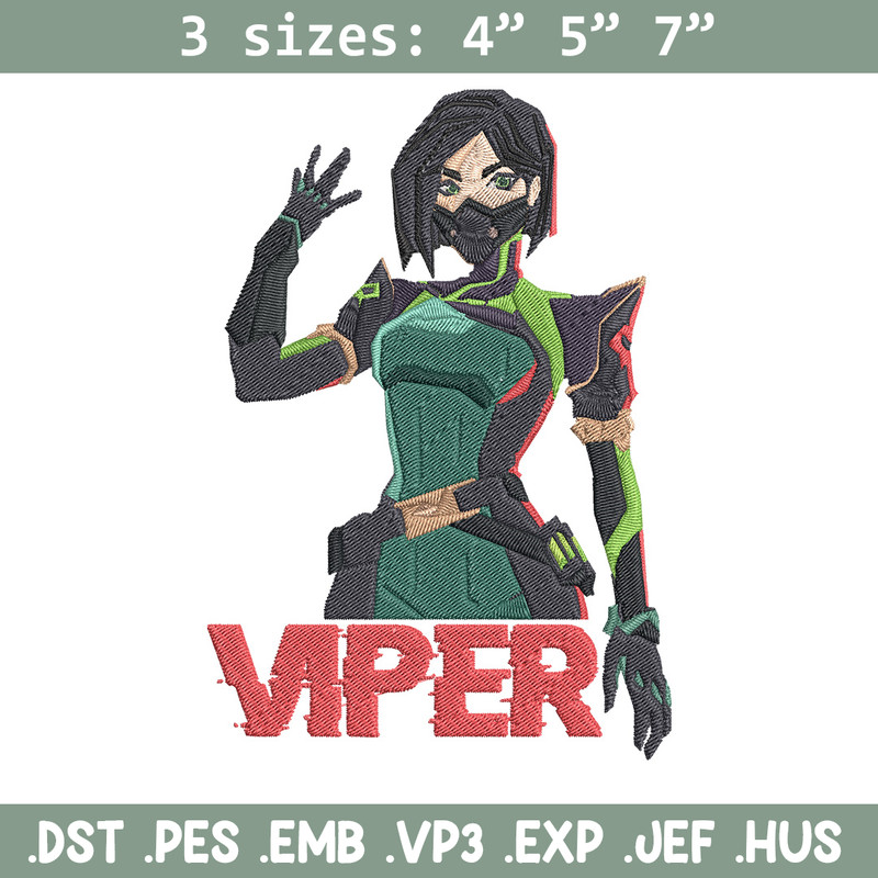 Viper poster Embroidery Design, Valorant Embroidery,Embroidery File,Anime Embroidery,Anime shirt,Digital download.jpg