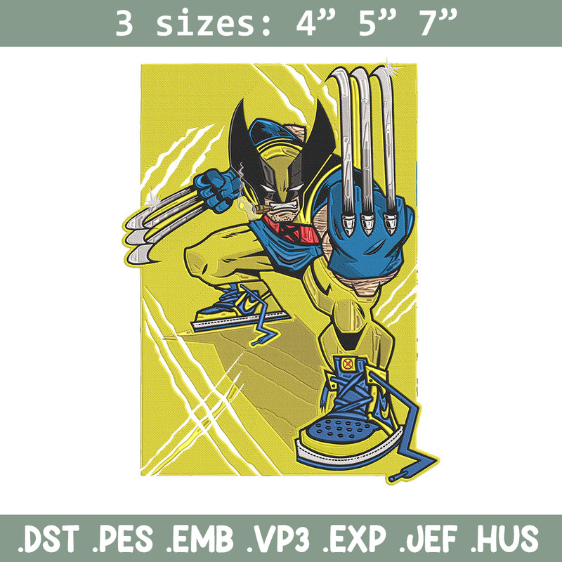 Wolverine poster Embroidery Design, DC comics Embroidery, Embroidery File, Anime Embroidery,Anime shirt,Digital download.jpg