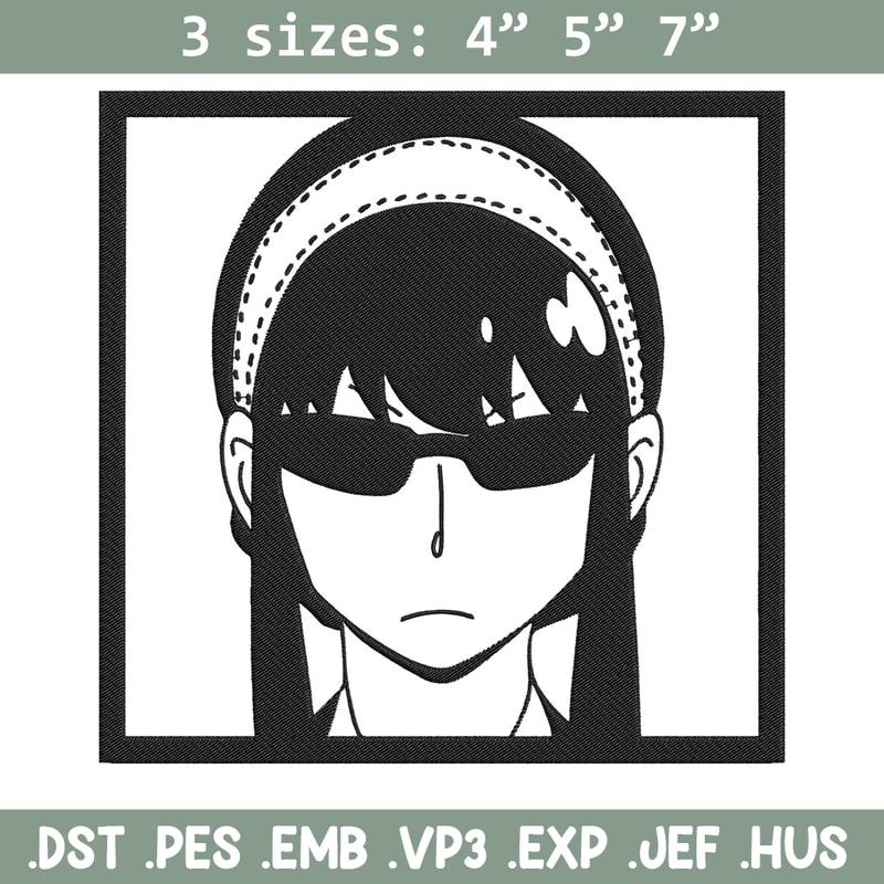Yor forger Embroidery Design, Spy x family Embroidery, Embroidery File, Anime Embroidery, Anime shirt, Digital download.jpg