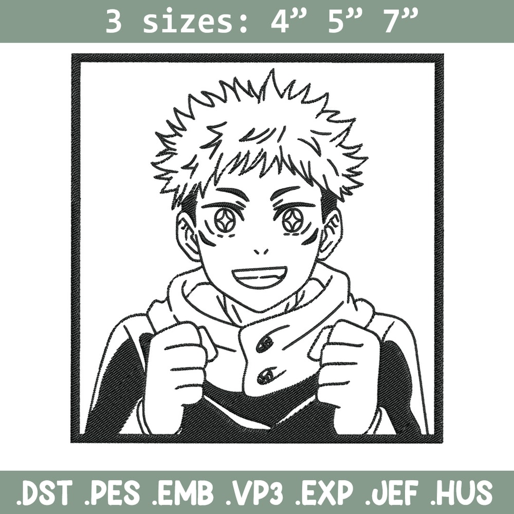 Yuji box Embroidery Design, Jujutsu Embroidery, Embroidery File, Anime Embroidery, Anime shirt, Digital download.jpg