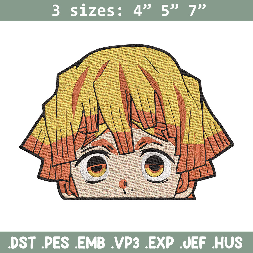 Zenitsu Peeker Embroidery Design, Demon slayer Embroidery, Embroidery File, Anime Embroidery,Anime shirt,Digital download.jpg