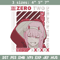 Zero two Embroidery Design, Darling in the fran Embroidery,Embroidery File,Anime Embroidery,Anime shirt,Digital download.jpg