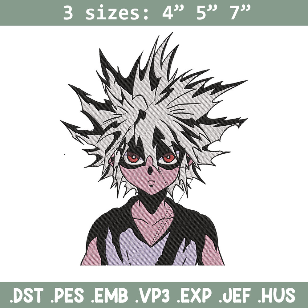 Zoldyck Killua Embroidery Design, Hxh Embroidery, Embroidery File, Anime Embroidery, Anime shirt, Digital download.jpg