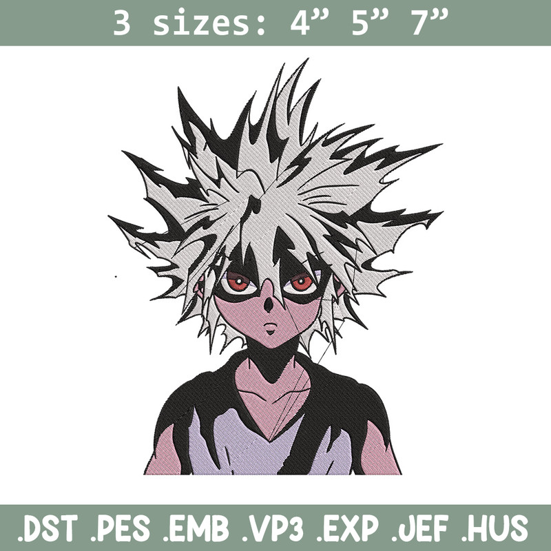 Zoldyck Killua Embroidery Design, Hxh Embroidery, Embroidery File, Anime Embroidery, Anime shirt, Digital download.jpg